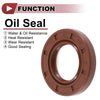 Oil Seal 20x35x5mm Brown FKM Rubber Rotary Shaft Seal 2 x