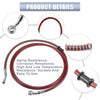 Brake Line 70.87" 10mm Oil Hose Pipe Stainless Steel Red