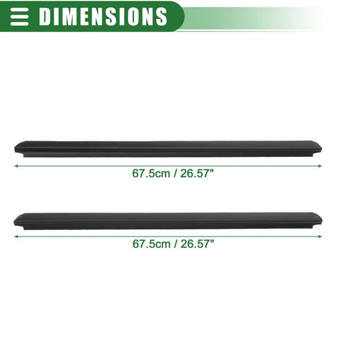 Ford F-250 Rear Left Right Door Window Belt Weatherstrip (1999-2016)