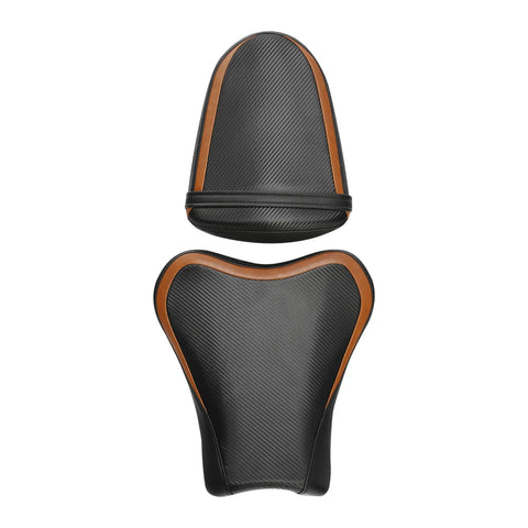 Suzuki GSXR1000 Black Brown Rider Driver Passenger Seat (2005-2006)