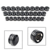 Harley 10 x Black CNC Inner 9/11/13mm Motor Bolt Topper Caps