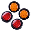 Car Truck Amber Red 4 x 2" 12V LED Round Side Marker Clearance Lights