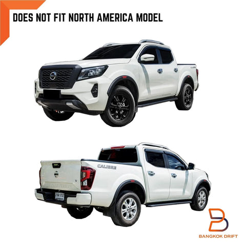 Nissan Navara D23 3" Matte Black Red Fender Flares (2021-2023)