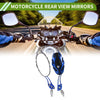 M8/M10 Rear View Mirrors Oval Shape Blue Aluminum Alloy Plastic 1set