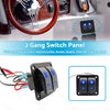 Boat Car Waterproof Blue LED Rocker Switch Panel