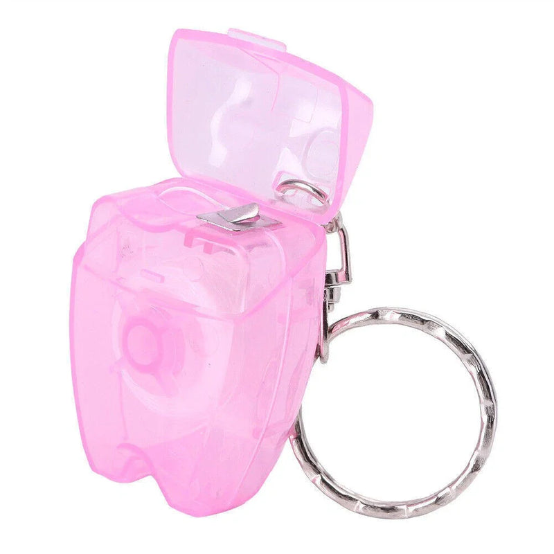 Teeth-Shaped Key Chain Dental Floss - 10 x Portable Gum Care Tool