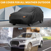 Toyota RAV4 Black with Zipper Car Cover Waterproof All Weather 210D PU