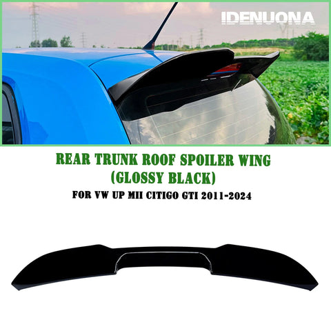 VW Up, SEAT Mii, Skoda Citigo 1x Gloss Black Rear Boot Spoiler Lip (2011-)
