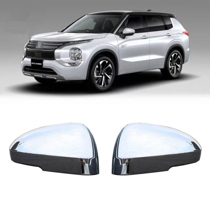 Mitsubishi Outlander Side Rearview Mirror Covers Caps Chrome 2 x (2022–2023)