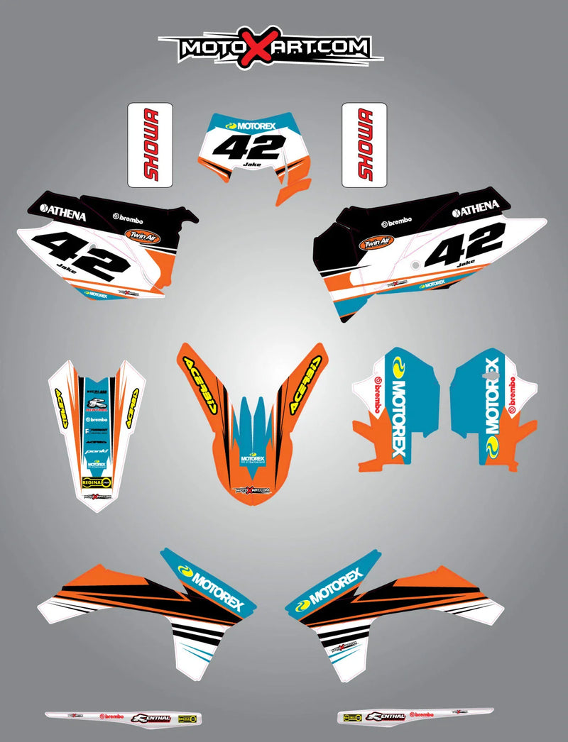 KTM EXC Custom Graphics Full Kit - STRIKE STYLE Stickers (2012-2013)