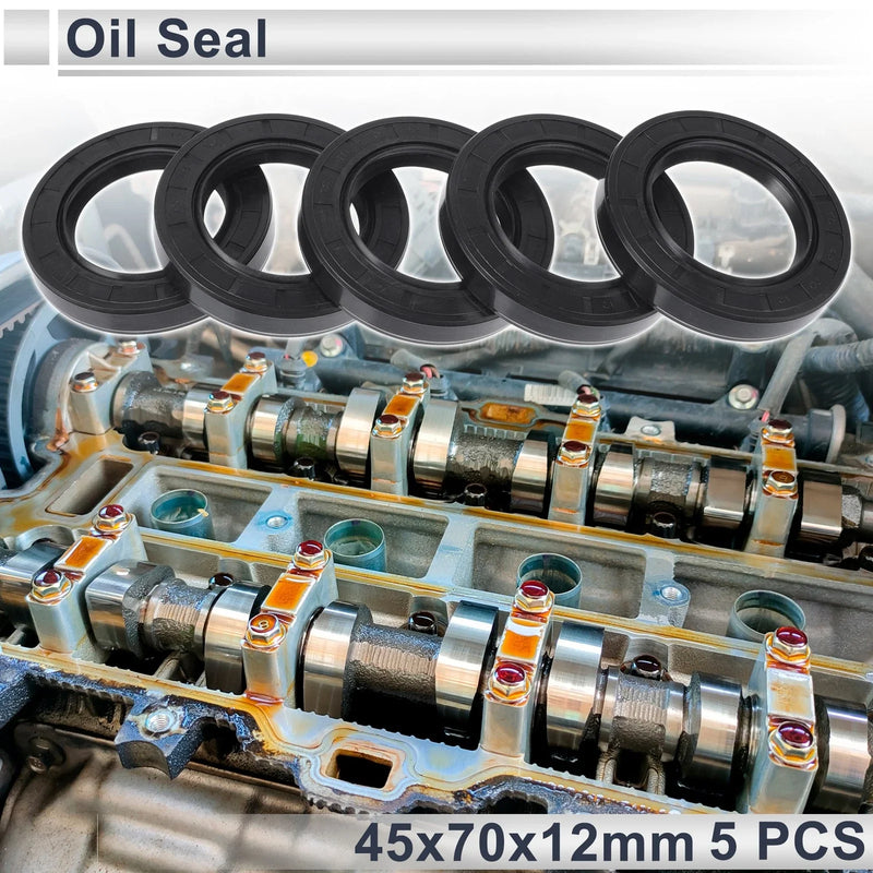 Universal Oil Seal / 45x70x12mm 5 Pcs / Seal Ring NBR Rubber