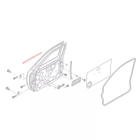 Nissan Navara D22 Terrano 1997-2004 Front Door Belt Moulding