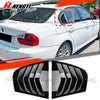 BMW E90 3 Series 2x Side Window Louver Shutter Cover Black (2005-2013)
