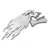 Motorbike-Motorcycle Silver 2 x Flaming Skull 3D Gel Sticker Decal L+R
