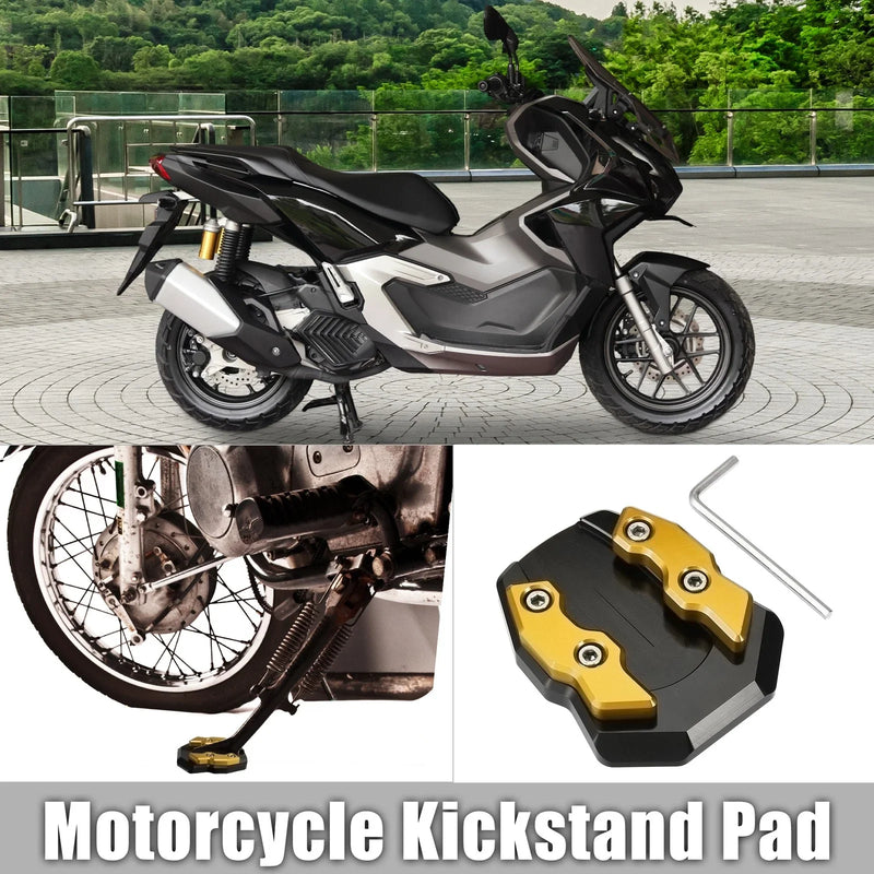 Honda Adv-160 Black Gold Tone Kickstand Plate Pad (2022–2022)