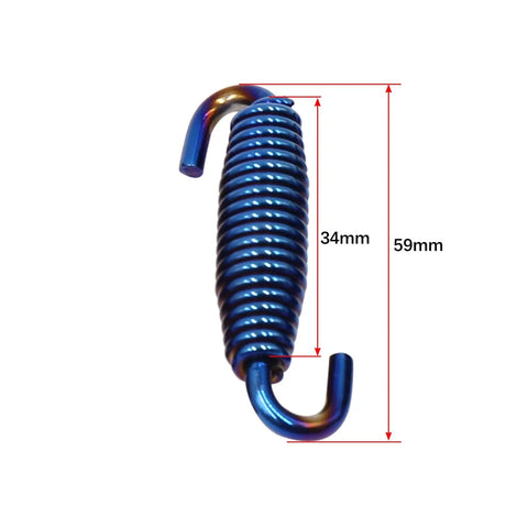 Motorcycle 5pcs / 59mm / Blue Swivel Universal Muffler Exhaust Pipe Spring