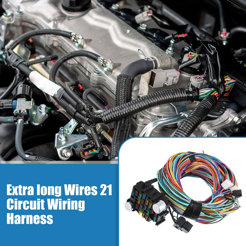 GM Chevy Ford Truck Universal 21 Circuit Wiring Harness