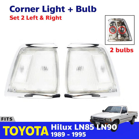 Corner Lamp Turn Light Bulb LH+RH  Fits Toyota Hilux LN85 Pickup 1989-95  D06