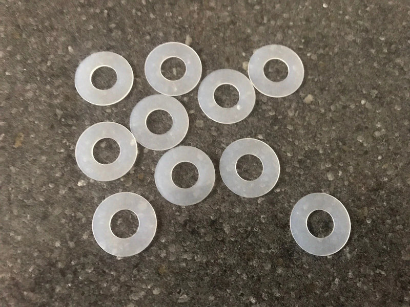 Nylon Clear Thin Washers m8 8.3mm ID 18mm OD 0.5mm Thick