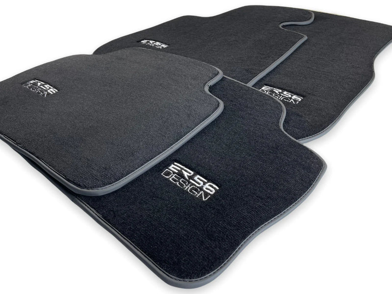 BMW X3 E83 Black with M Emblem (2004-2010) - 2 x LHD Clips Floor Mats