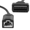 Honda 12V 3 Pin to 16 Pin OBD2 Diagnostic Connector Cable