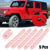Jeep Wrangler 4 Door (2007-2018) Pink 5 x Door Handle Trim & Button Covers