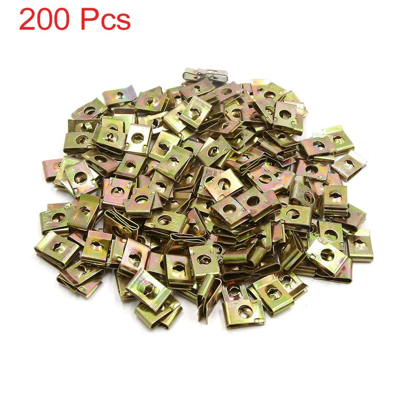 Motorcycle Scooter 200pcs Bronze Tone Metal Bolts Fasteners Clips Screws