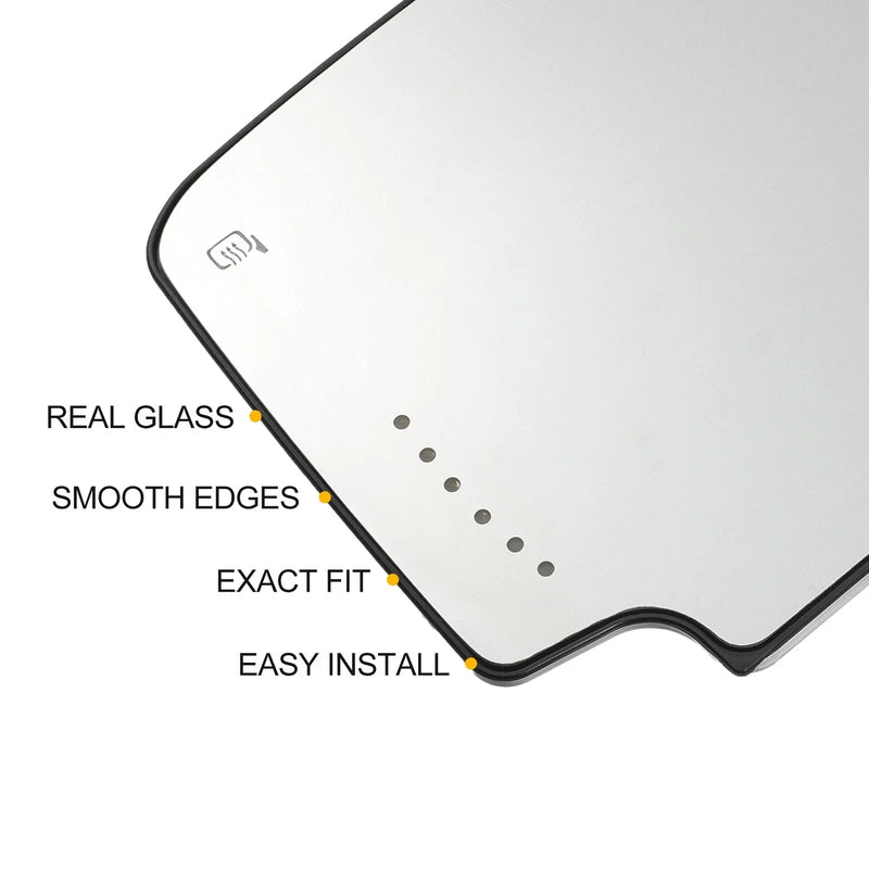 Chevrolet Silverado 1500 Heated Left Upper Side Rearview Mirror Glass (2007-2013)
