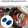 Motorcycle 16mm Aluminum Alloy Motorcycle Slider Frame 2 x Blue