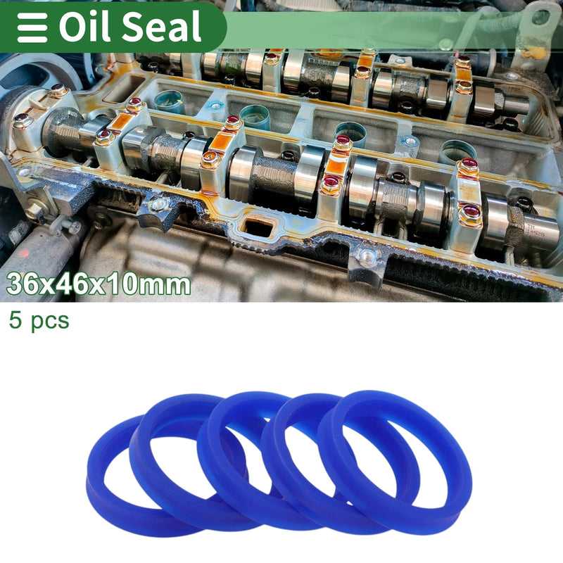 Oil Seal Rotary Shaft Seal TPU 40x48x8mm High Pressure Blue 5 Pcs