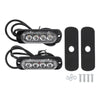 Car Motorcycle 2 x 12V License Plate Light Yellow Rainproof