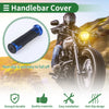 7/8" 22mm Motorcycle Hand Grips Blue Polka Dot Pattern