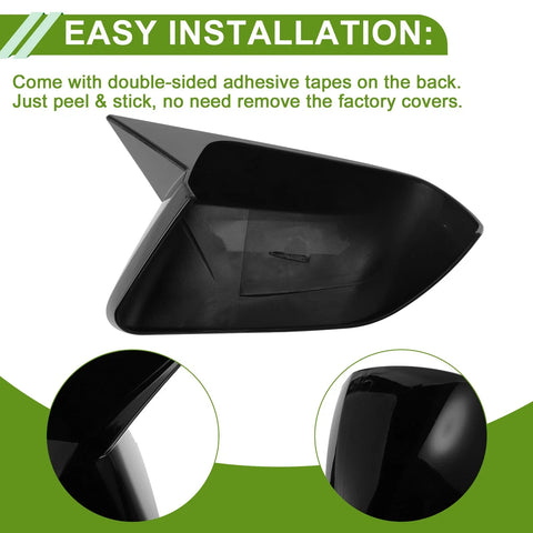 Ford Mustang Gloss Black Mirror Cover Caps (2015-2023)