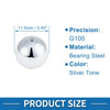 Steel G100 Precision Ball Silver Tone 11.5mm Bearing Ball 50 Pcs