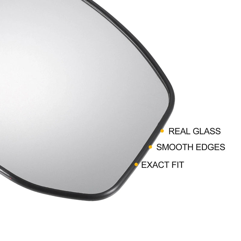 Honda White Mirror Glass w/ Back Non-heated