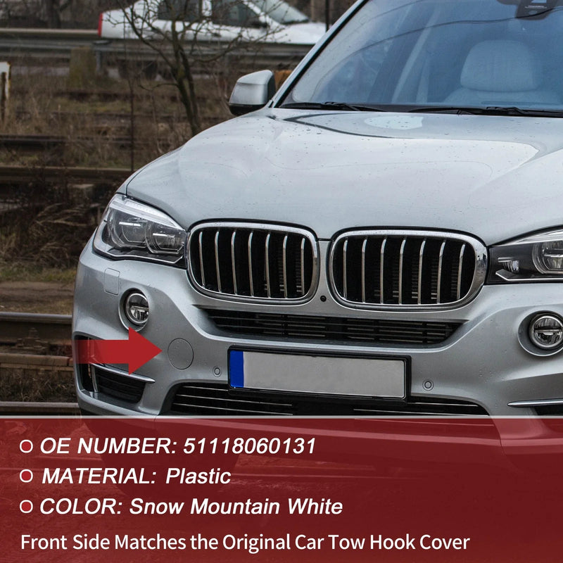 BMW X5 (2014-2018) White 1 Pcs Tow Hook Cover