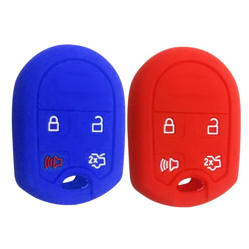 Ford Edge, Explorer, F-150, F-250, F-350 2 x Silicone 4 Button Key Cover Case