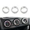 Subaru Forester XV Crosstrek WRX Silver AC Climate Control Knob Ring Covers (2014-2021)