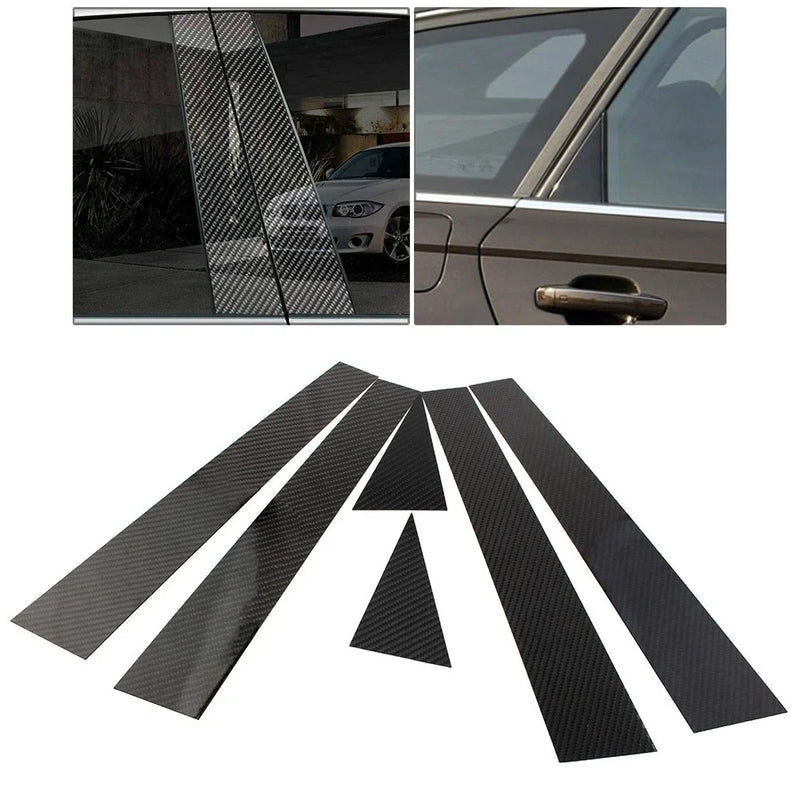 Audi A6 6 x Exterior Door Window B Pillar Post Cover Trim (2012-2018)