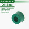 Oil Seal 6x12x8mm TPU High Pressure Green 5 Pcs