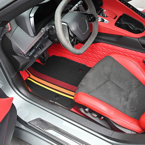 Corvette C8 Coupe Z06 Z51 Carpet Floor Mats Protection Pad Black (2020-2025)