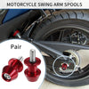 Motorbike 1 Pair Swingarm Spools 8mm CNC Sliders Stand Red