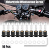10pcs M5 5mm Windscreen Screw Silver Tone Fairing