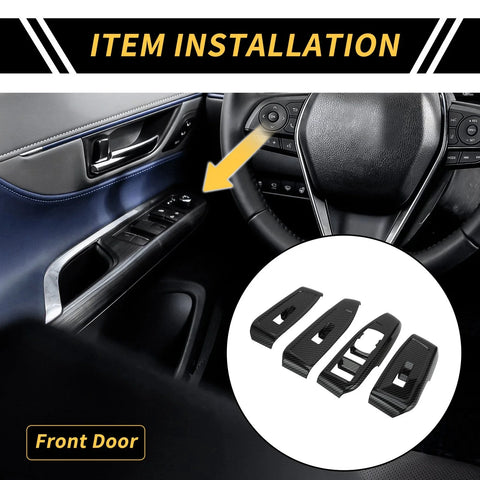 Ford Ranger Carbon Fiber Front Door Window Switch Panel Set