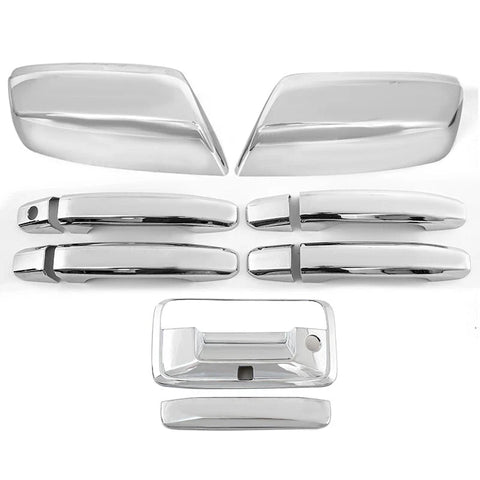 Chevy Silverado Chrome Top Mirror Handle Tailgate Cam Cover (2014-2018)