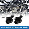 Motorcycle Brake Lever Barrel Adjusters Screws M8 Black 2 x