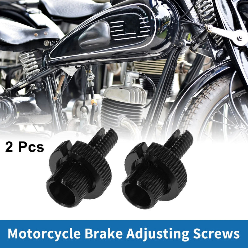 Motorcycle Brake Lever Barrel Adjusters Screws M8 Black 2 x