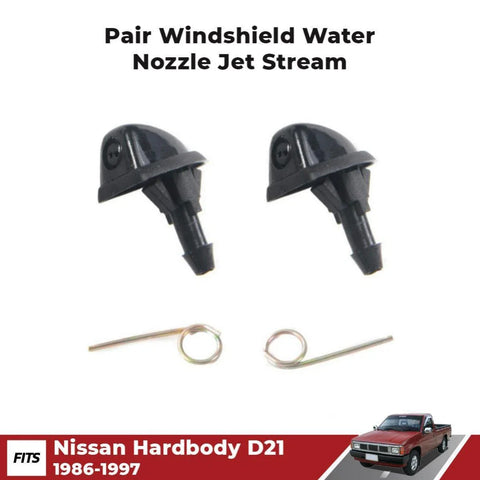 Windshield Washer Nozzle Jet Pair Fits Nissan Navara D21 Pickup UTE 1986-97 D06
