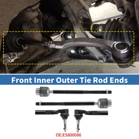 Chevrolet Malibu 4pcs Front Inner Outer Tie Rod End Link (2004-2012)