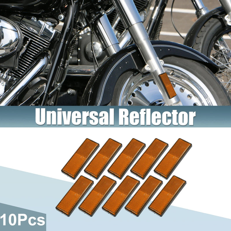 Motorcycle Orange 10 Pcs / Universal Self Adhesive Safety Spoke Reflective